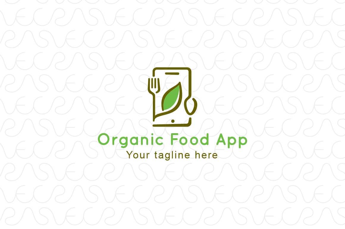 Organic Food App - Minimal Logo Template