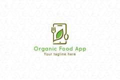Organic Food App - Minimal Logo Template