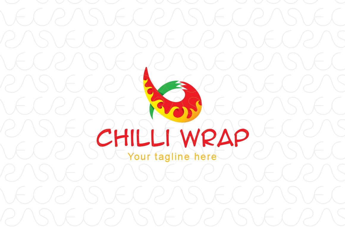 Chili Wrap - Hot & Spicy Food Stock Logo Template