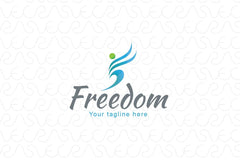 Freedom - Creative Abstract Figure Stock Logo Template