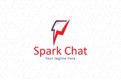 Spark Chat - Iconic Stock Logo Template for Communication & Media