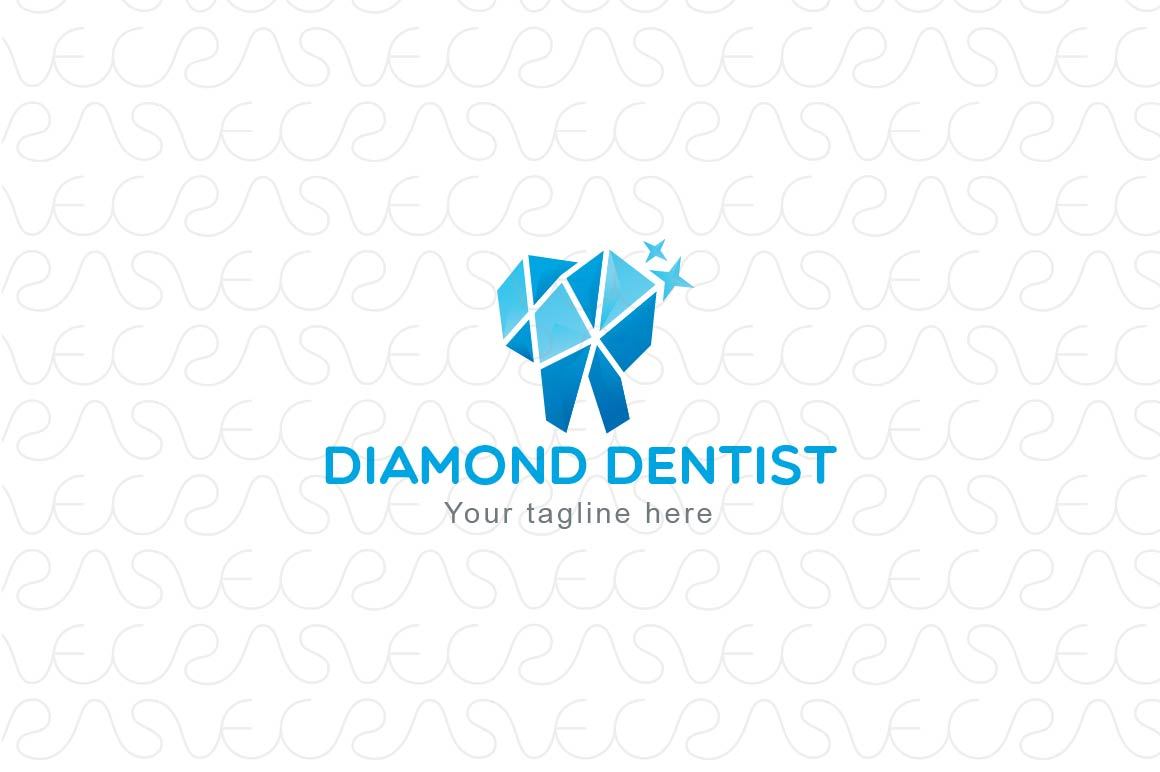 Diamond Dentist - Abstract Tooth Molar Stock Logo Template