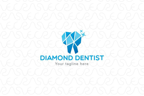 Diamond Dentist - Abstract Tooth Molar Stock Logo Template