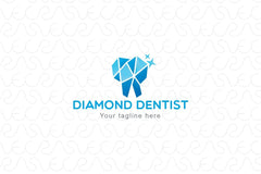 Diamond Dentist - Abstract Tooth Molar Stock Logo Template