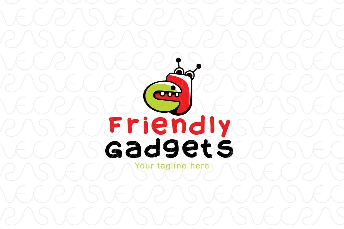 Friendly Gadgets - Cute Robotic Gadgets Stock Logo Template