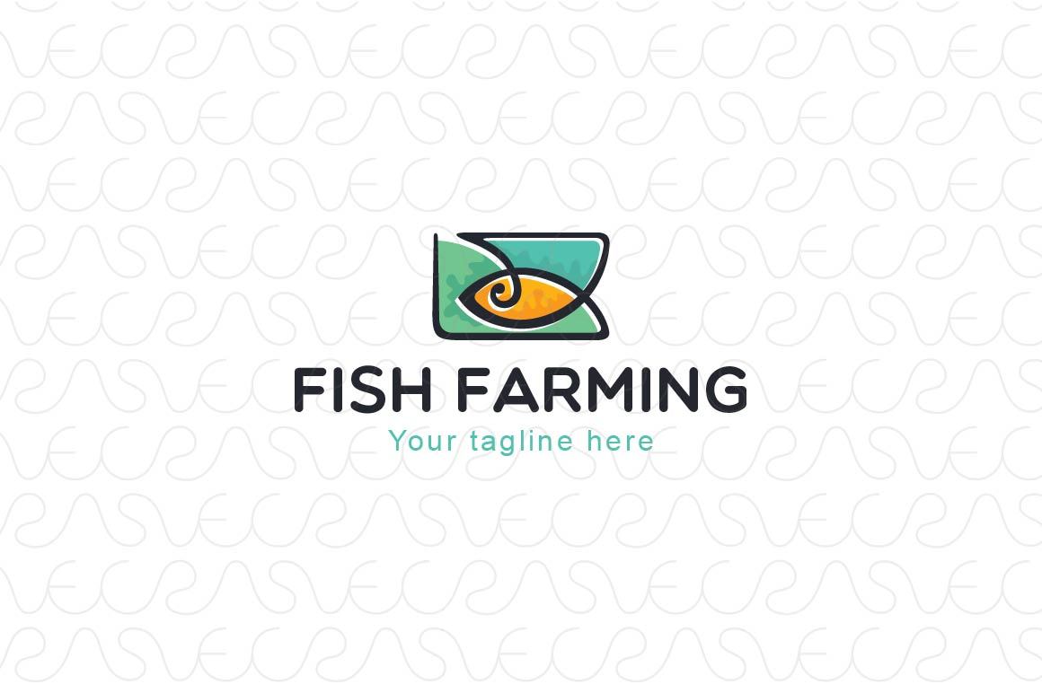 Fish Farming - Water Animal Stock Logo Template for Fish Farming