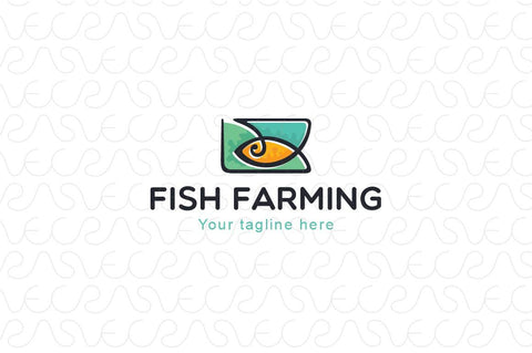 Fish Farming - Water Animal Stock Logo Template for Fish Farming