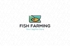 Fish Farming - Water Animal Stock Logo Template for Fish Farming