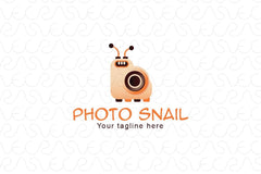 Photo Snail - Creative Photography Stock Logo Design of Polaroid Camera