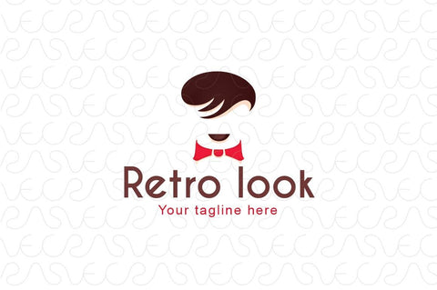 Retro Look - Mens Saloon Stock Logo Template
