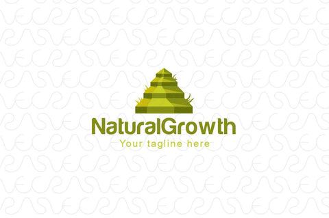 Natural Growth - Green Steps Stock Logo Template for Growing Business