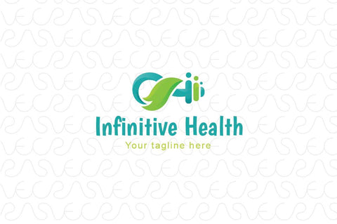 Infinitive Health - Nature & Fitness Group Stock Logo Template with Infinity Symbol