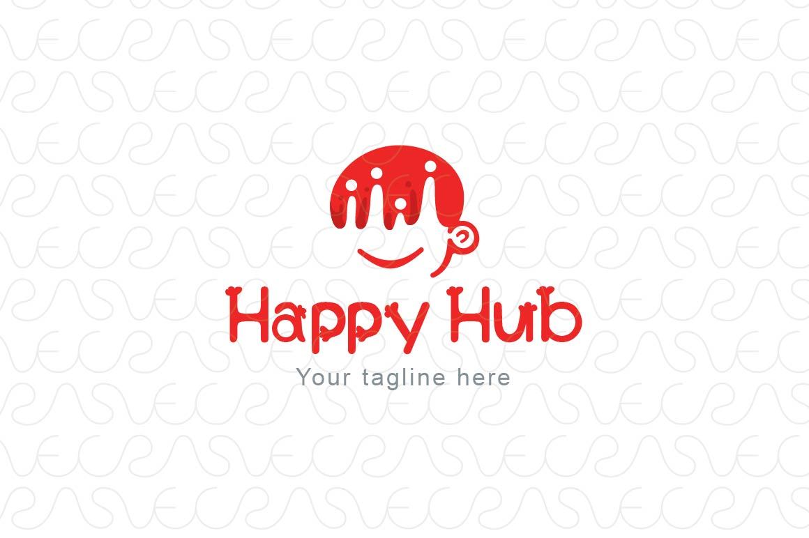 Happy Hub -  Community Club Stock Logo Template