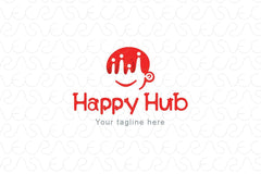 Happy Hub -  Community Club Stock Logo Template