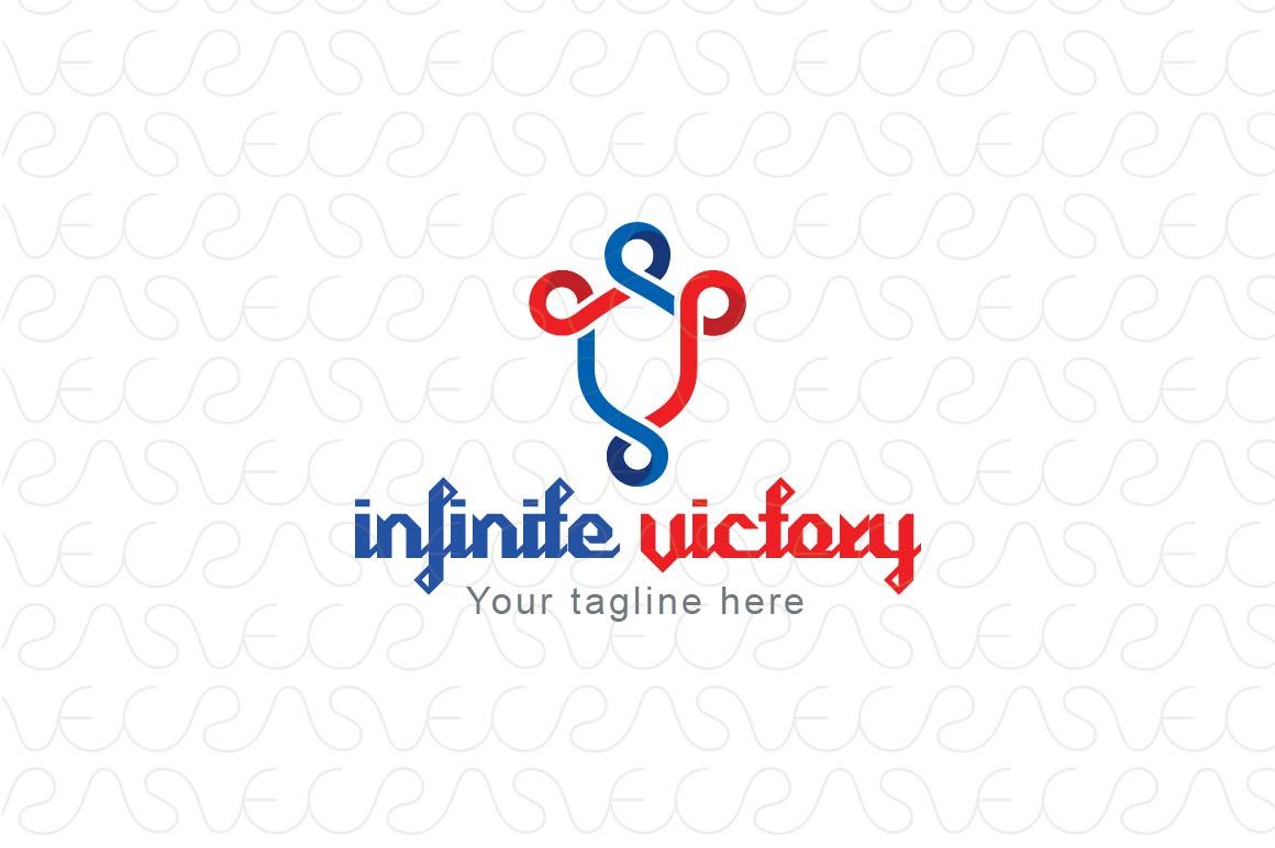 Infinite Victory - Abstract Iconic Infinity Symbol Crest Stock Logo Template