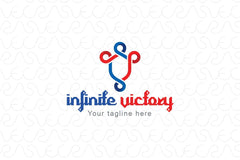 Infinite Victory - Abstract Iconic Infinity Symbol Crest Stock Logo Template