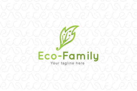 Eco-Family - Nature & Environment Community Stock Logo Template for Organic Products