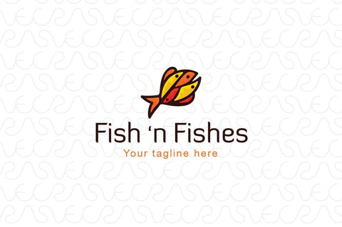 Fish-n-Fishes - Water Animal Abstract Stock Logo Template