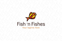 Fish-n-Fishes - Water Animal Abstract Stock Logo Template