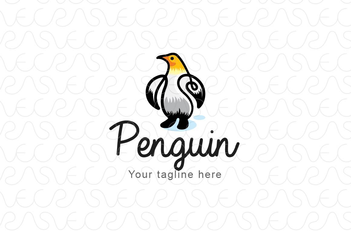 Penguin - Continuous Line Style Bird Creative Logo Template