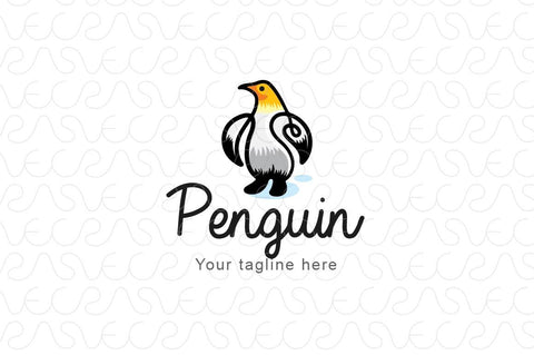 Penguin - Continuous Line Style Bird Creative Logo Template