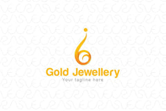 Gold Jewellery - Abstract Iconic Human Figure Stock Logo Template