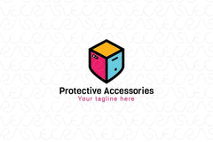 Protective Accessories - Mobile Store Logo Design