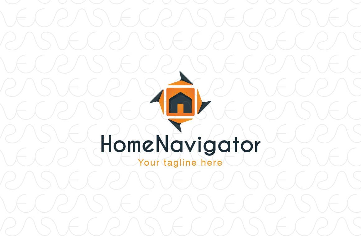 Home Navigator - Iconic House Stock Logo Template for Location Tracking Devices