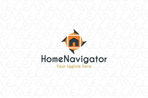Home Navigator - Iconic House Stock Logo Template for Location Tracking Devices