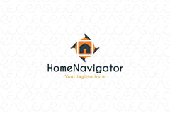 Home Navigator - Iconic House Stock Logo Template for Location Tracking Devices