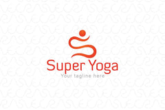 Super Yoga - Abstract Creative Iconic Figure Stock Logo Template