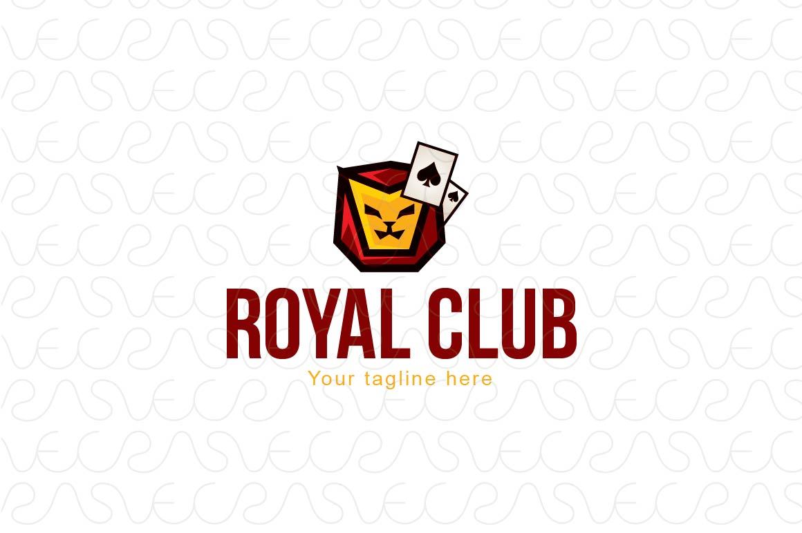 Royal Club - Abstract Lion Face Stock Logo Design Template