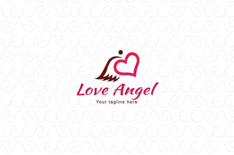 Love Angel - Cute Iconic Stock Logo Template