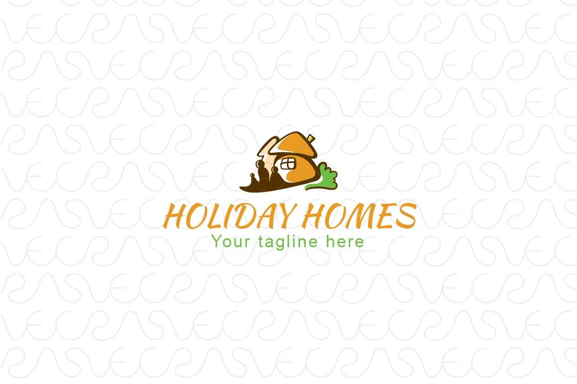 Holiday Homes - Illustrative Stock Logo Template for Travelling & Hosting