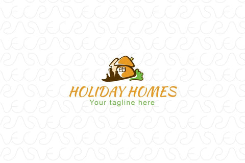 Holiday Homes - Illustrative Stock Logo Template for Travelling & Hosting