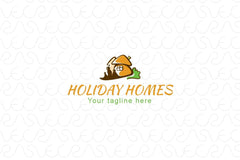 Holiday Homes - Illustrative Stock Logo Template for Travelling & Hosting