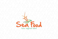Sea Food - Simple Illustrative Stock Logo Template Design for Restaurant