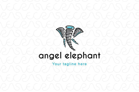 Angel Elephant - Animal Stock Logo Template