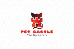 Pet Castle - Abstract Cat House Stock Logo Template