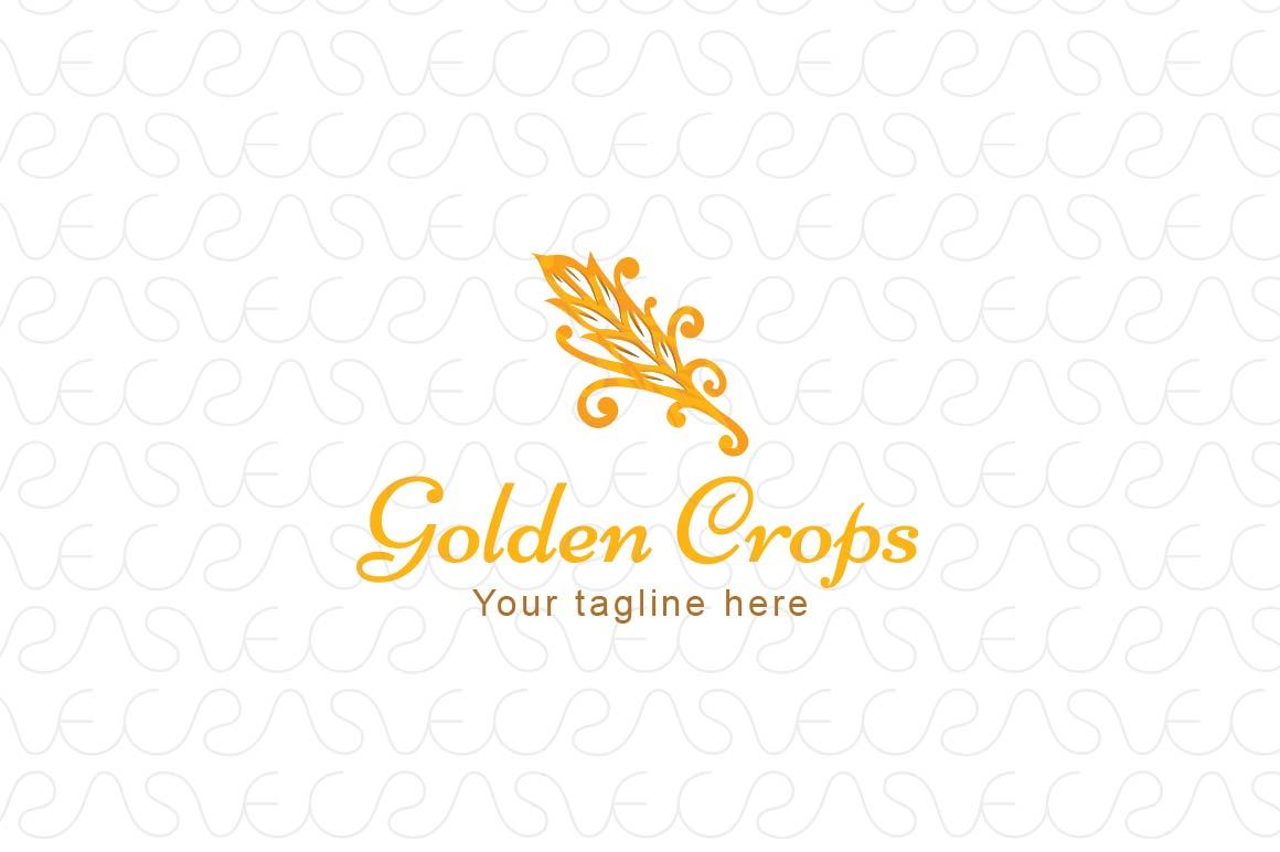 Golden Crops - Grain Bristle Stock Logo Template for Agriculture & Farming