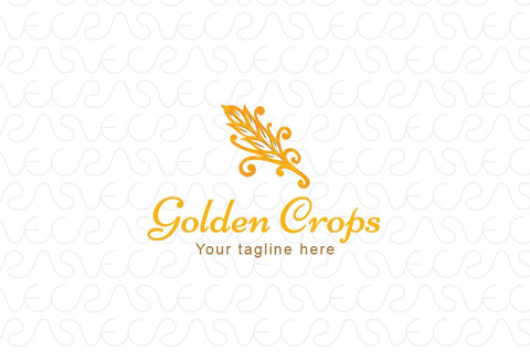 Golden Crops - Grain Bristle Stock Logo Template for Agriculture & Farming