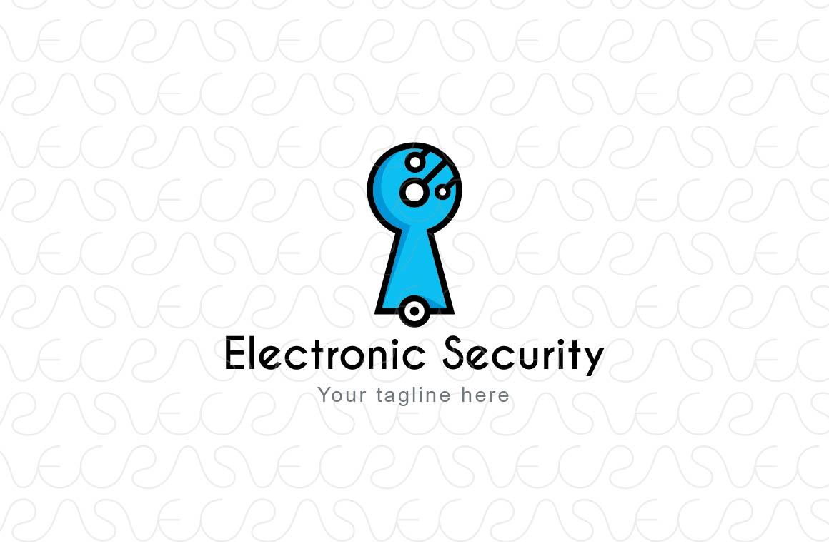 Electronic Security - Digital Locking Stock Logo Template for Security & Safety