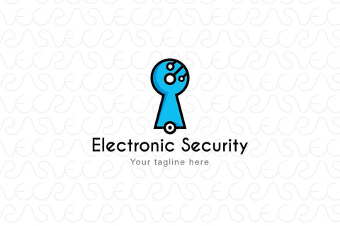 Electronic Security - Digital Locking Stock Logo Template for Security & Safety