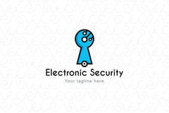 Electronic Security - Digital Locking Stock Logo Template for Security & Safety
