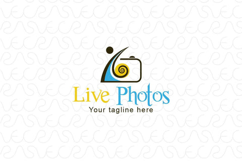 Live Photos - Photography Studio Abstract Stock Logo Template