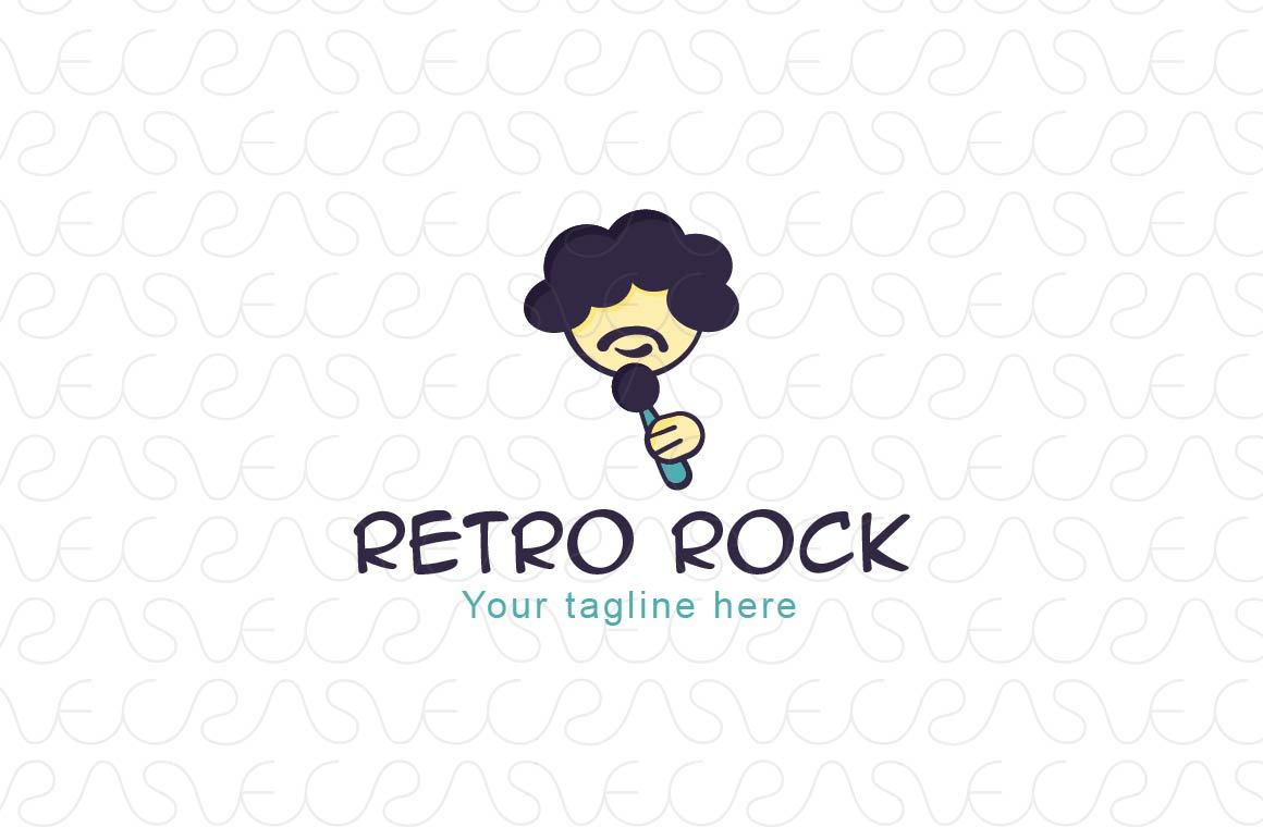 Retro Rock Stock Logo Template