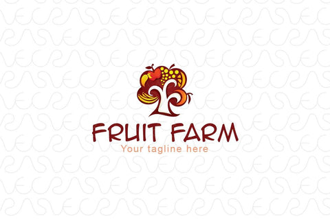 Fruit Farm - Organic Farming Abstract Tree Stock Logo Template