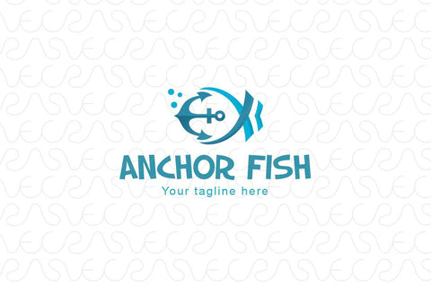 Anchor Fish - Abstract Water Creature Stock Logo Template for Sailing and Fisheries