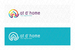 At the Home - Online Property Site Symbolic Stock Logo Template