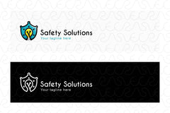 Safety Solutions - Bold Iconic Stock Logo Template for Security & Creative Services